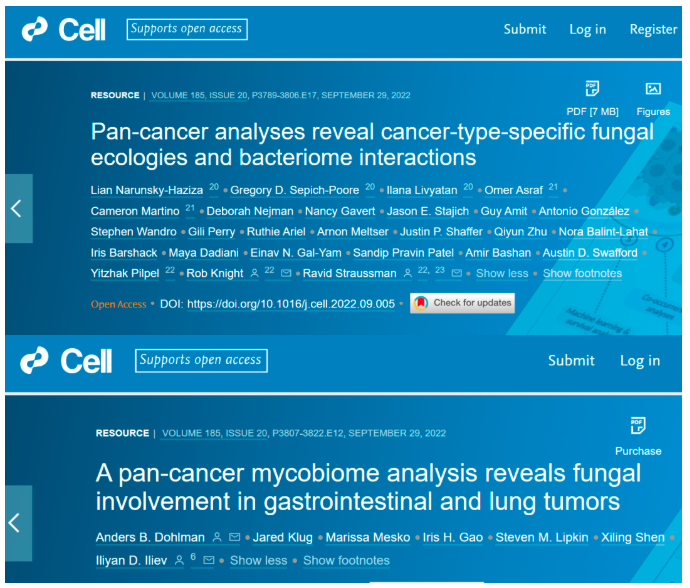 Cell：靶向腫瘤內(nèi)真菌為潛在抗癌療法？